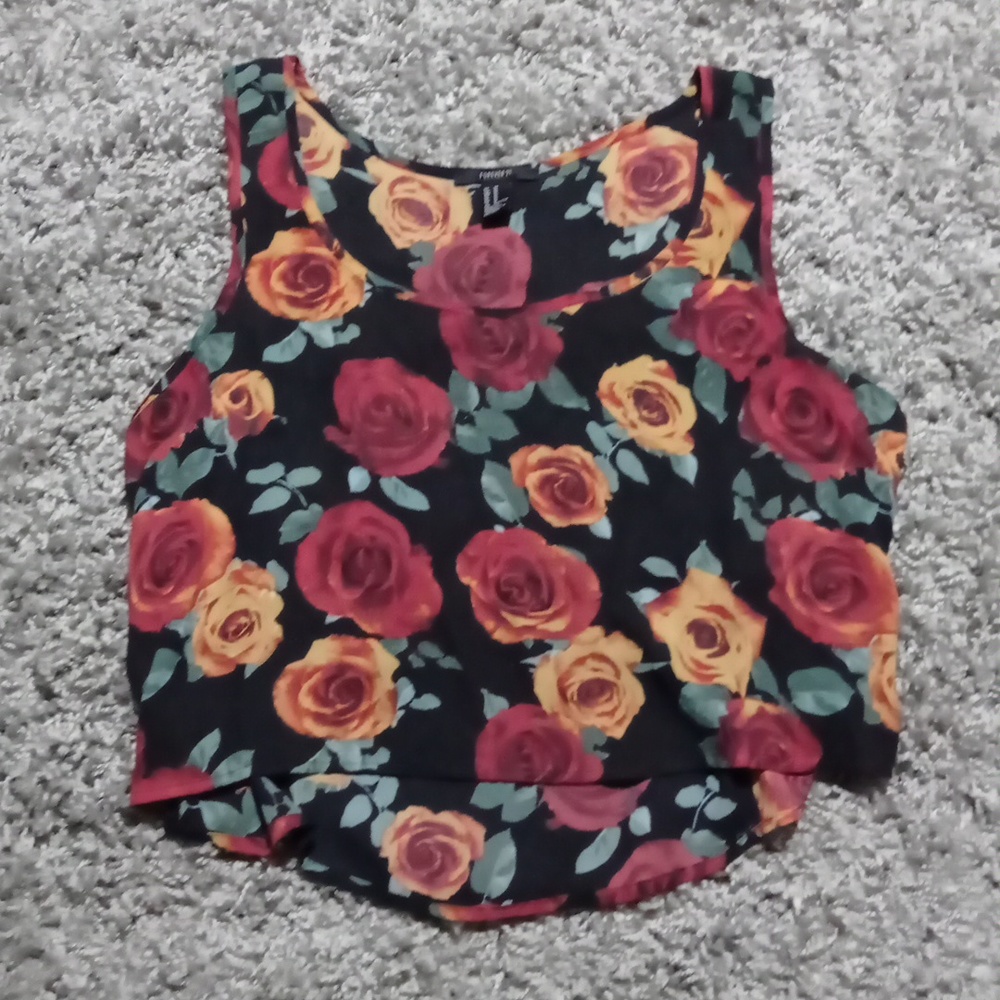 Semi Sheer Rose Top